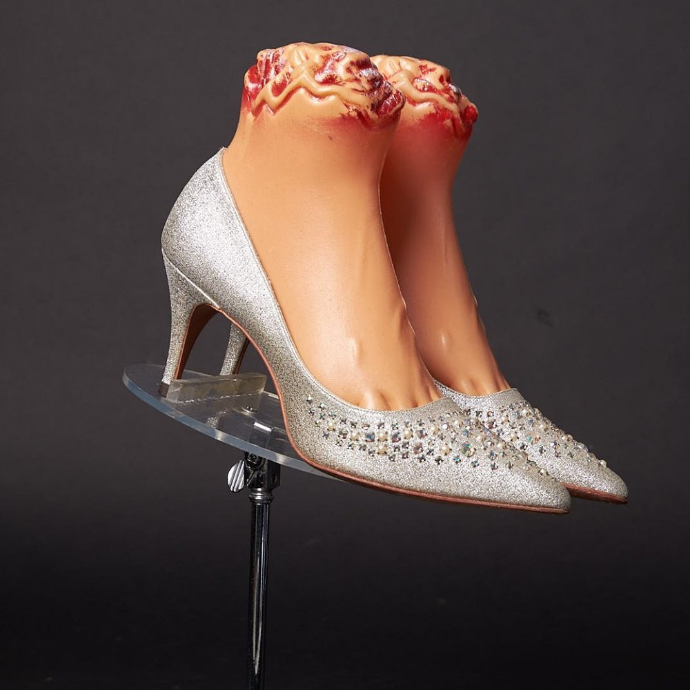 1960s Silver Jeweled Heels Pumps